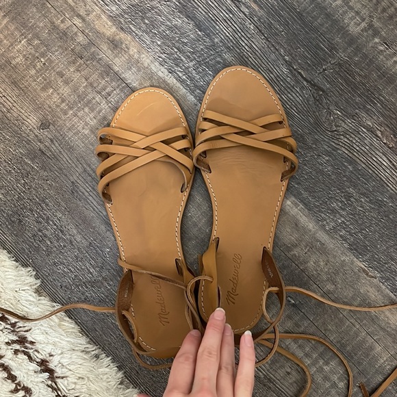 NEW The Boardwalk Woven Lace-Up Sandal Madewell - Picture 3 of 3